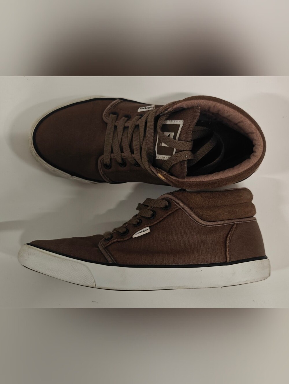 Converse Malden Street Mid Sneakers Brown Canvas Men’s 7.5 / Women’s 9 Casual Sh
